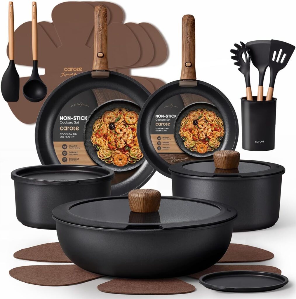 CAROTE 21pcs Pots Pans