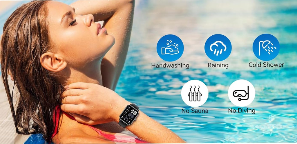 Smart Watch for Men Women with IP68 waterproof design